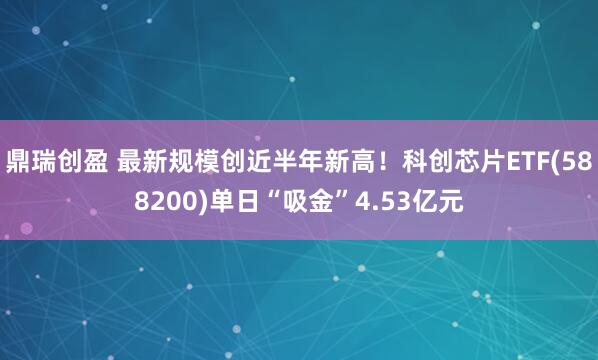 鼎瑞创盈 最新规模创近半年新高！科创芯片ETF(588200)单日“吸金”4.53亿元