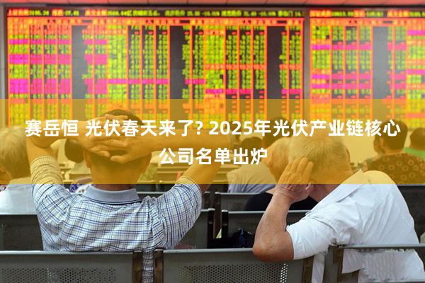 赛岳恒 光伏春天来了? 2025年光伏产业链核心公司名单出炉